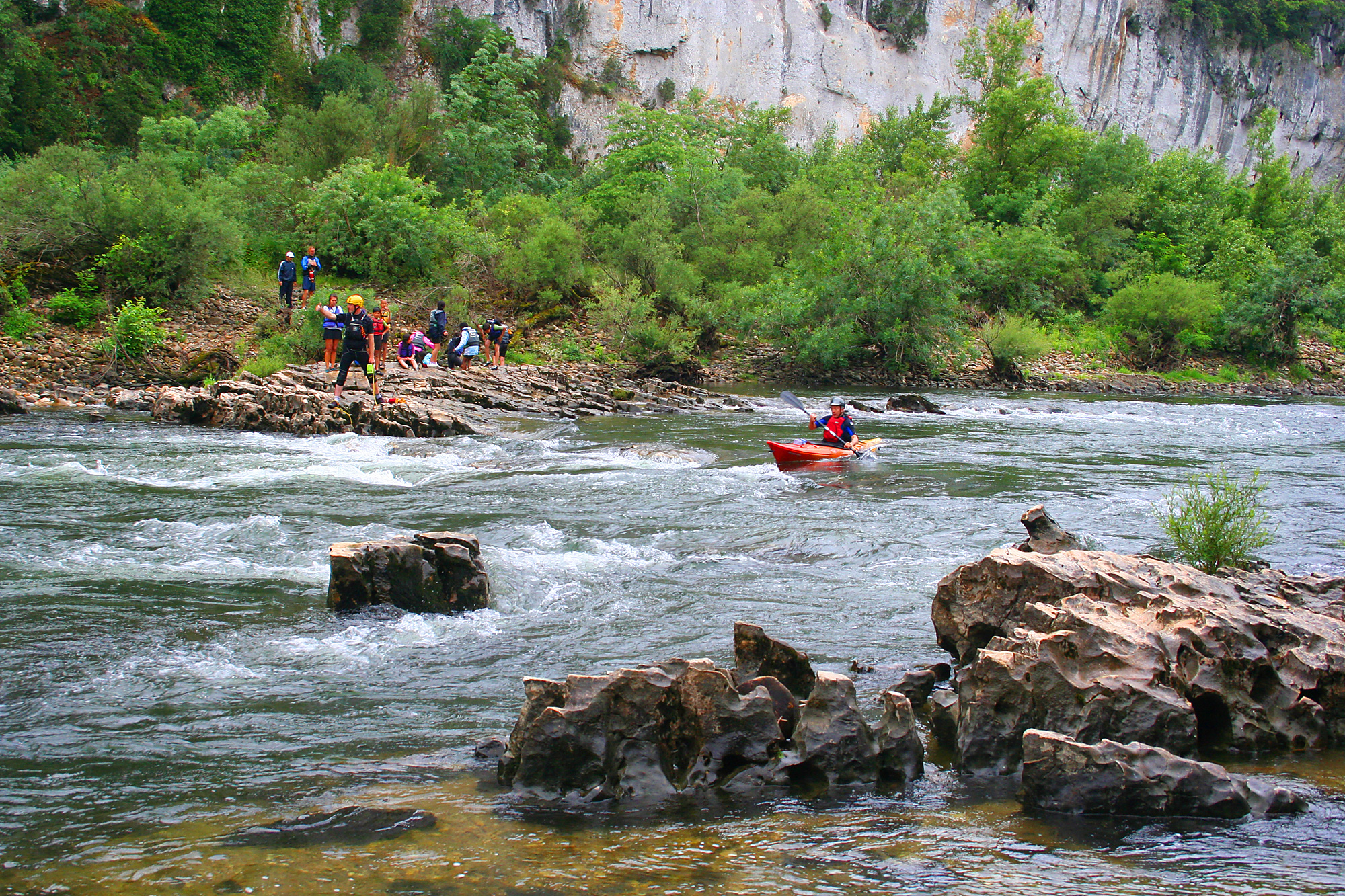 Kanu fahren auf der Ardèche