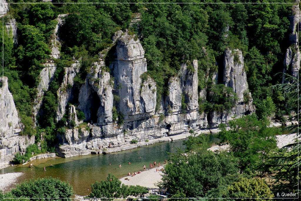 Labeaume, Schwimmen in der Beaume